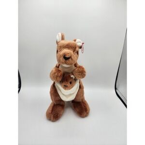 TY Beanie Buddie  "Pouch" the Kangaroo (2000)  Retired  - Tag Errors - New 12in